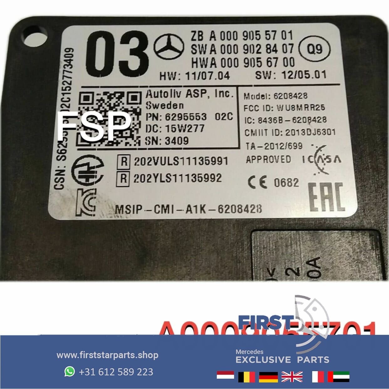 A0009055701 RADARSENSOR Mercedes C KLASSE ML GLE SLK SLC GL, Gebruikt, -, Ophalen of Verzenden, -