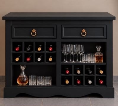 BUFFET BAR / CAVE À VIN – PIÈCE UNIQUE, Enlèvement, Comme neuf, Avec tiroir(s)