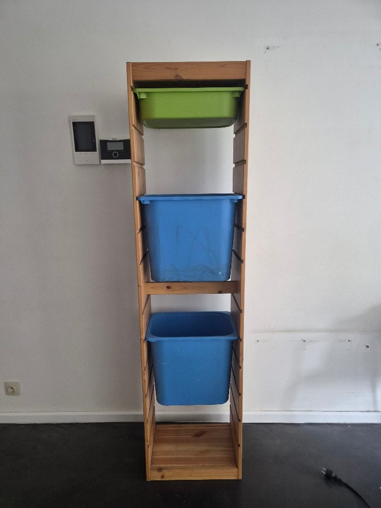 Meuble Rangement Trofast + bacs, Beige, Meuble de rangement, Enlèvement, Utilisé