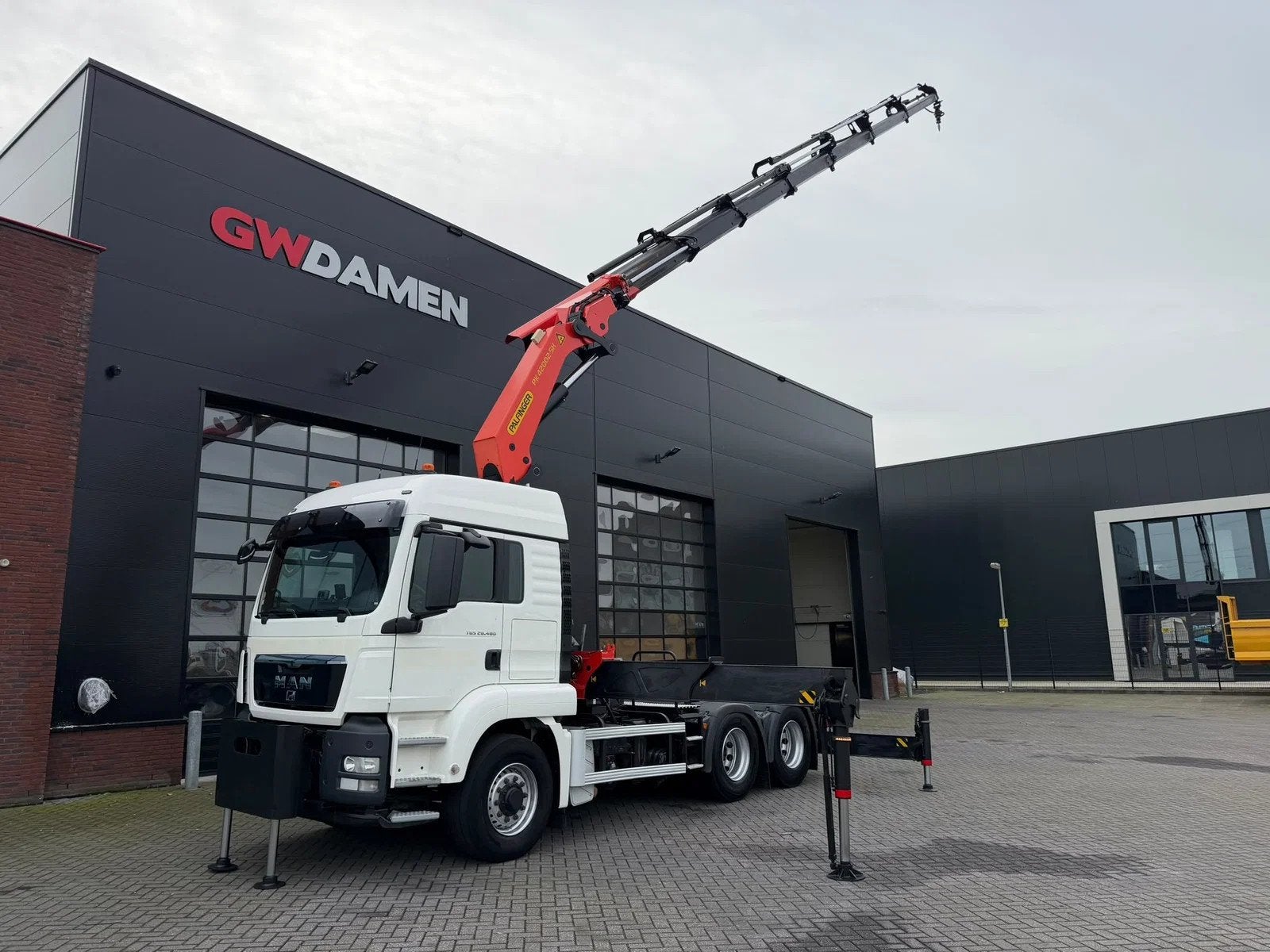 MAN TGS 26.480 6x6H Trekker/ Bakwagen Palfinger PK 42002 Eur, Auto's, Euro 5, MAN, Wit, 480 pk