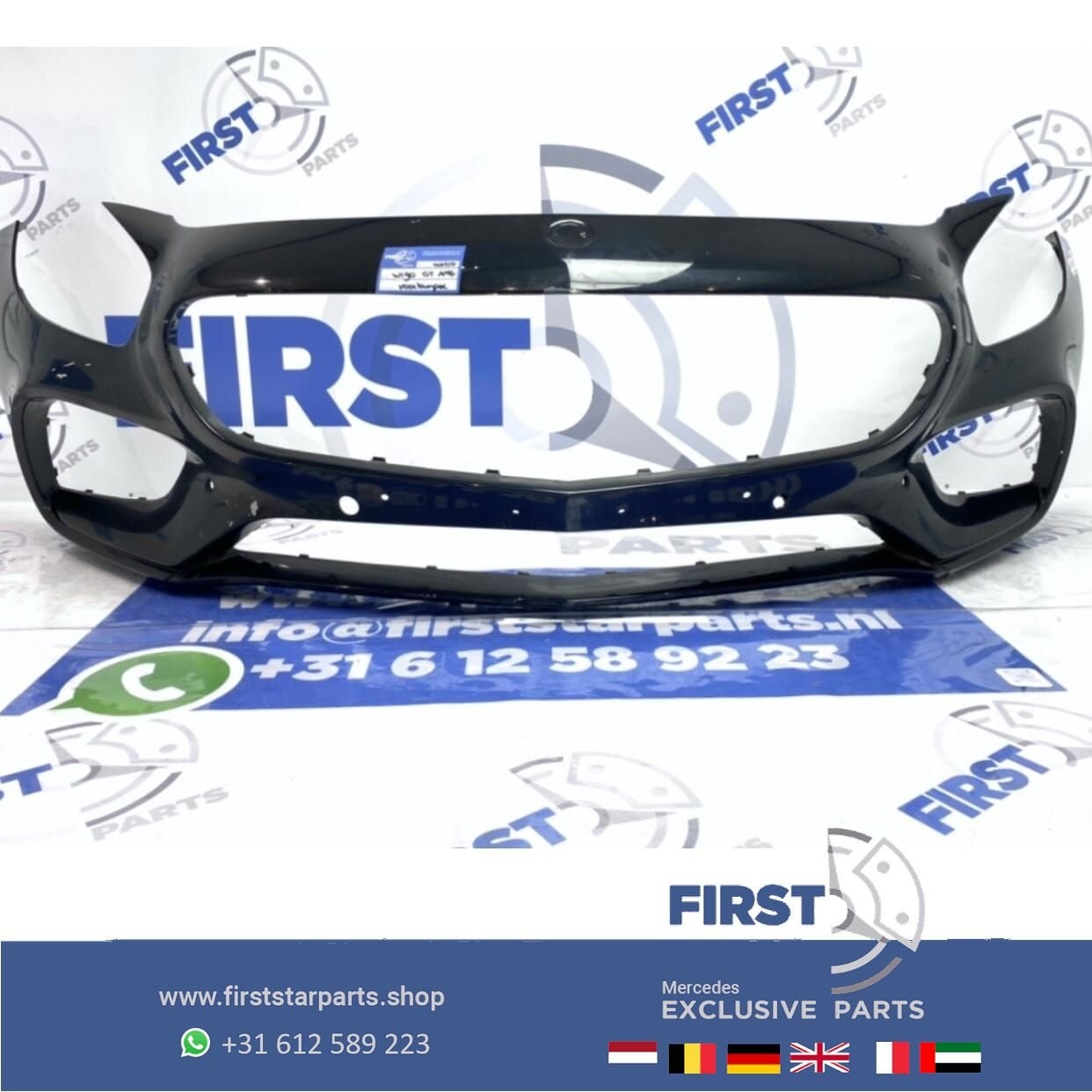W190 AMG GT VOORBUMPER ZWART ORIGINEEL Mercedes 2014-2018 GT, Autos : Pièces & Accessoires, Utilisé, -, Avant, -