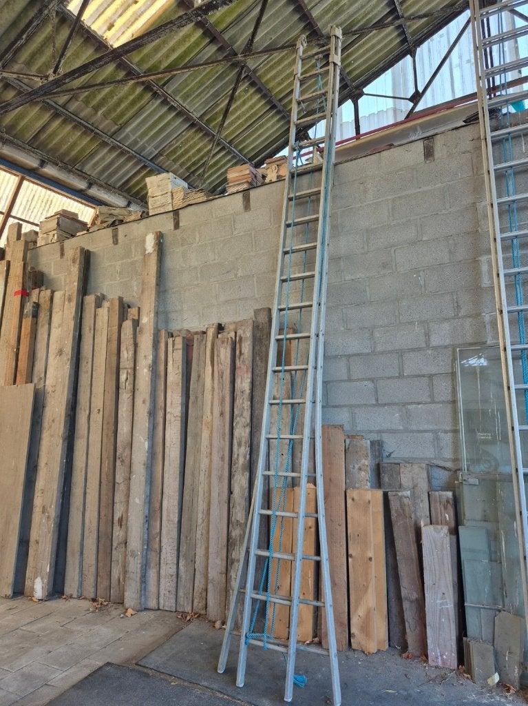 ladder 2x 20 treden lengte niet uitgeschoven 5,30 meter, Doe-het-zelf en Bouw, Ophalen, Gebruikt, Ladder