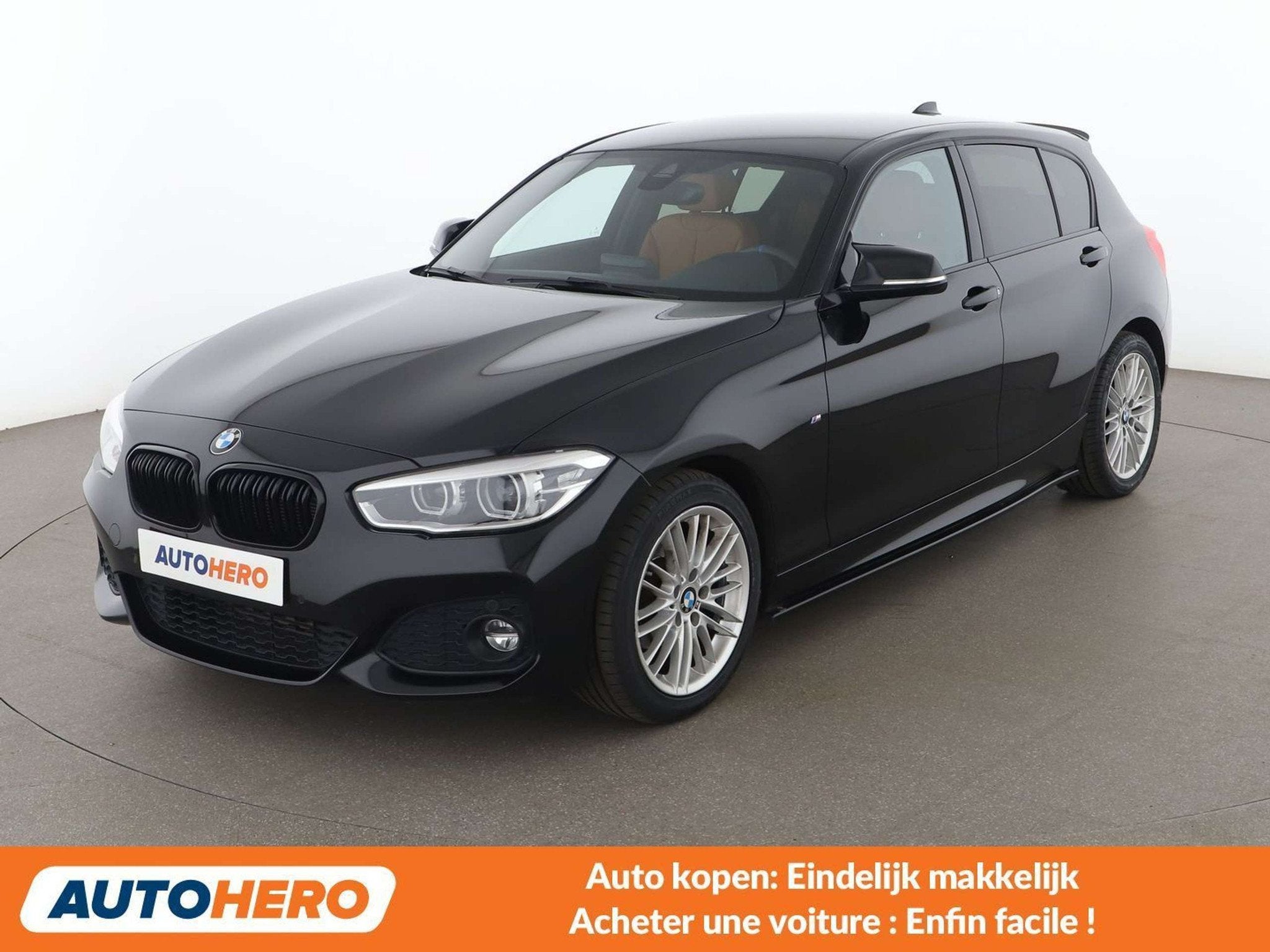 BMW 1 Serie 116 116d M Sport (bj 2018), Auto's, Euro 6, 116 pk, Zwart, Leder