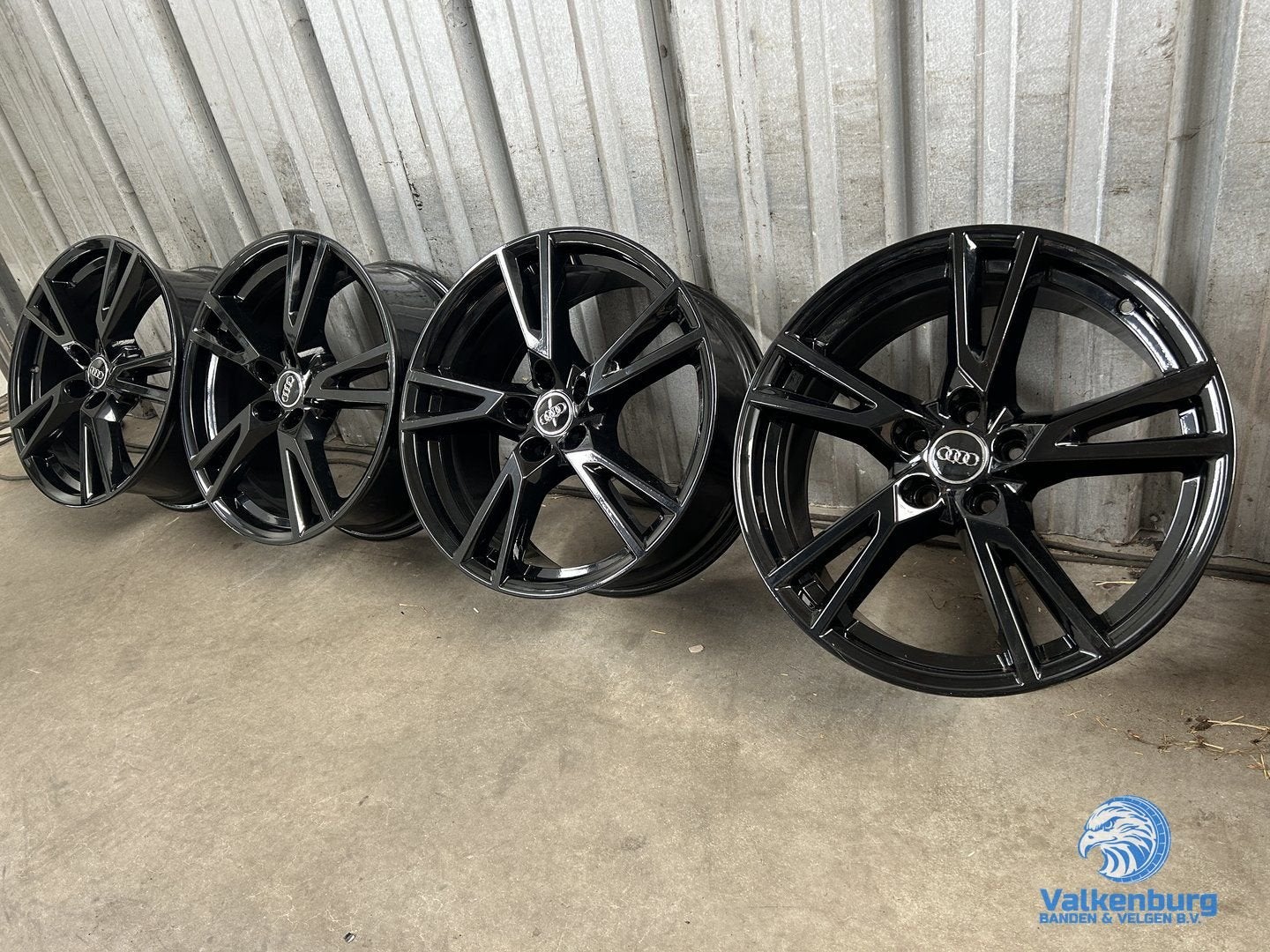 Originele Audi 19 inch zwarte velgen 5x112, Auto-onderdelen, Banden en Velgen, 19 inch, Gebruikt, Velg(en), -