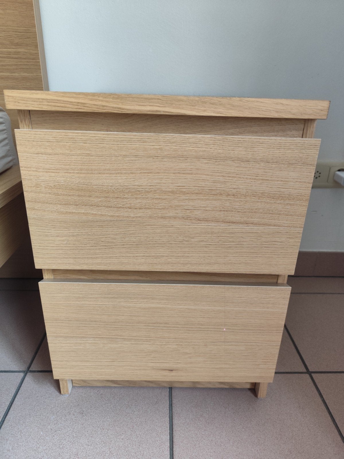 Commode 2 tiroirs, Eikenhout
