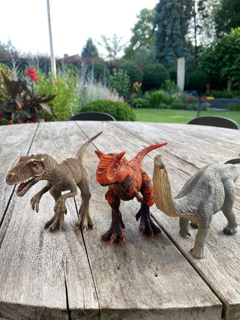 3 dinosaurussen van Schleich, Enlèvement