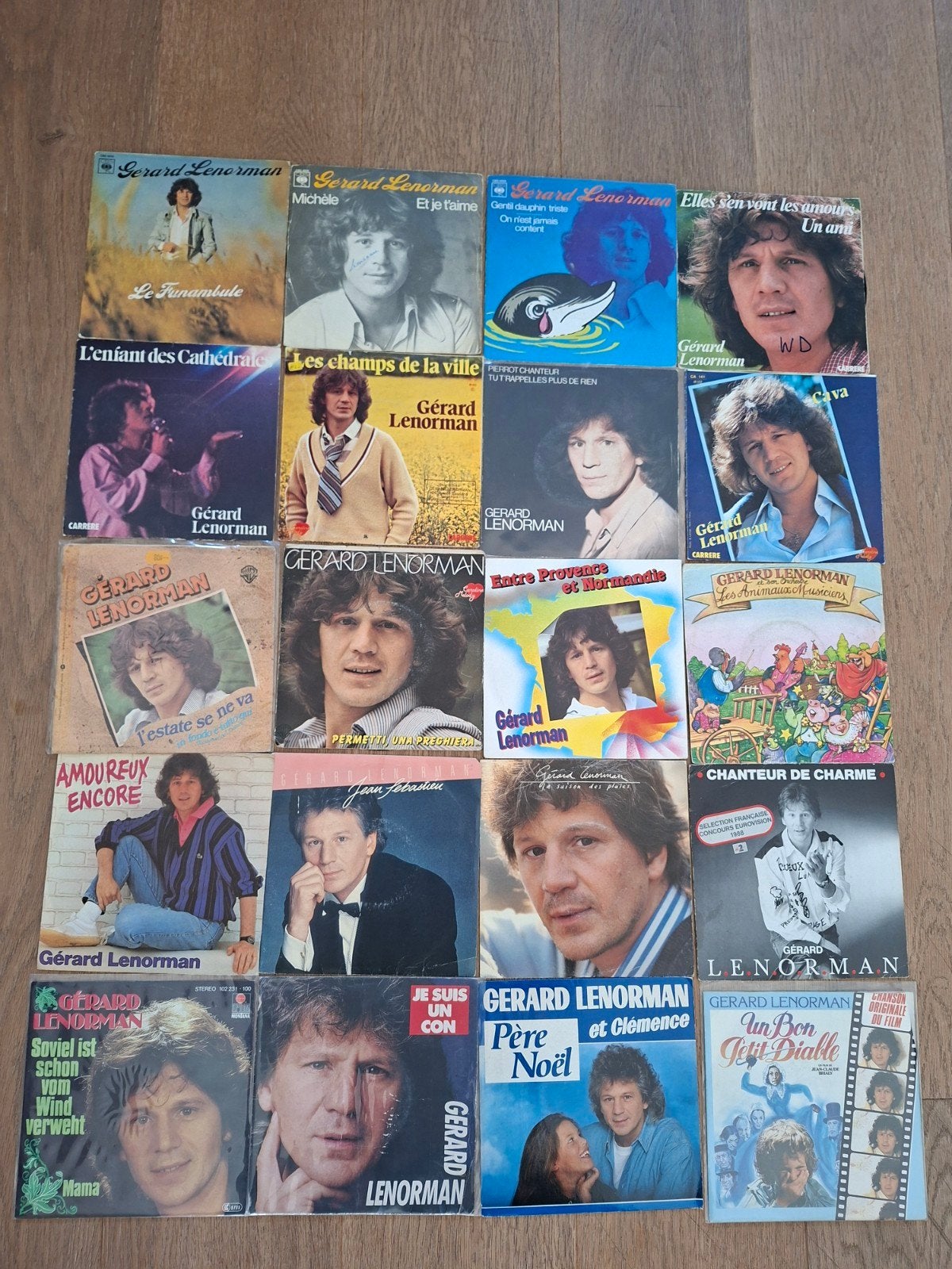 Lot de 20 singles Gerard Lenorman, fournis., Enlèvement ou Envoi, Single, Utilisé, 7 pouces