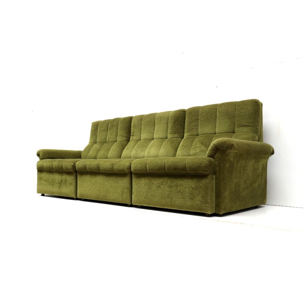 Vintage design bank groen fluweel jaren '60 '70 midcentury, Huis en Inrichting, Zetels | Zetels en Chaises Longues, Verzenden