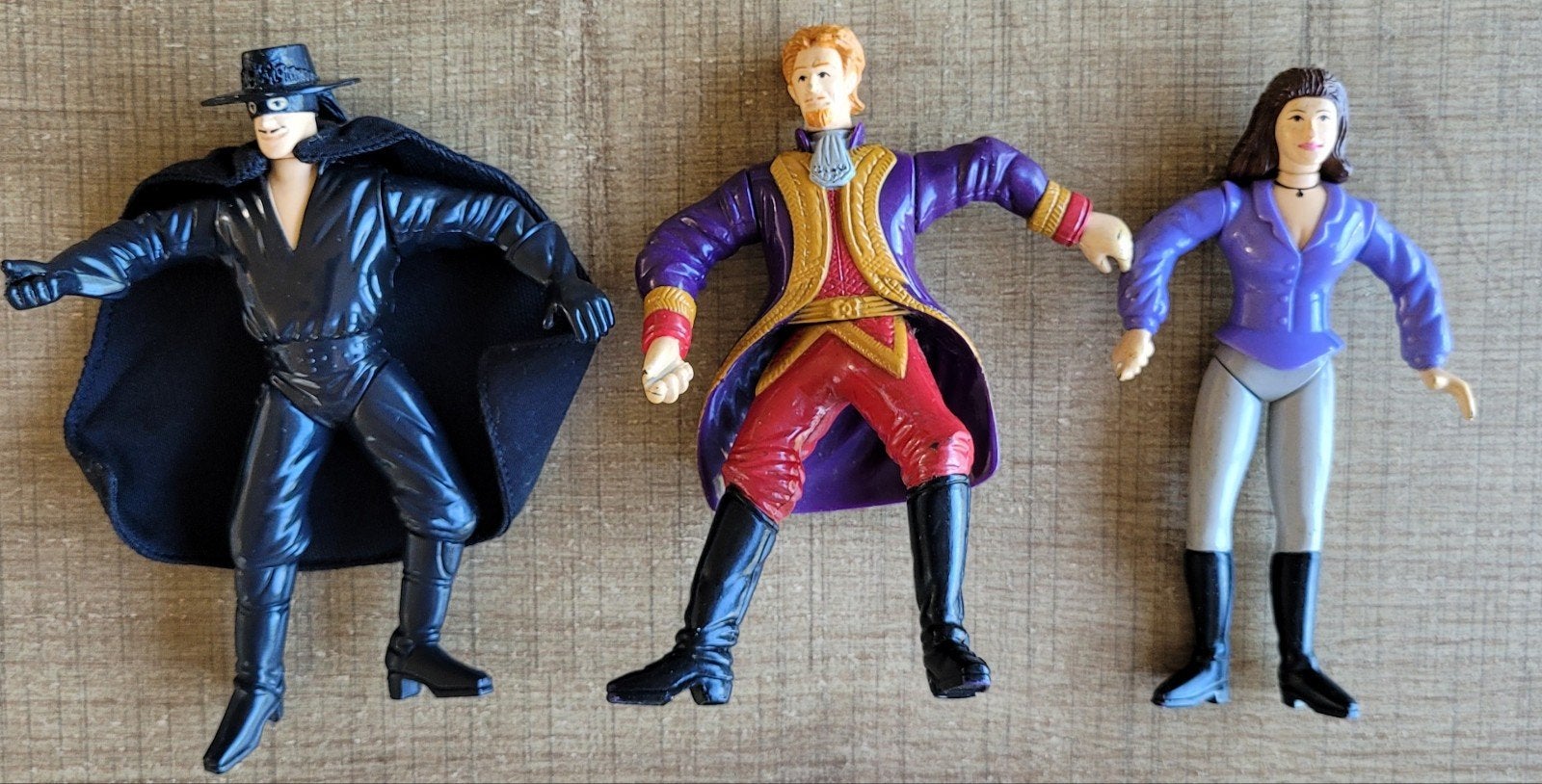 Zorro: 3 actiefiguren (jaren '90), Verzamelen, Ophalen of Verzenden, Gebruikt