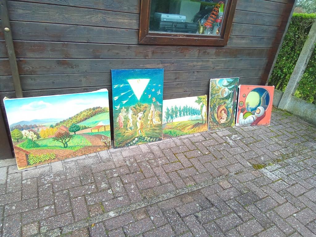 Schilderijen  5 stuks 25e per stuk, Enlèvement