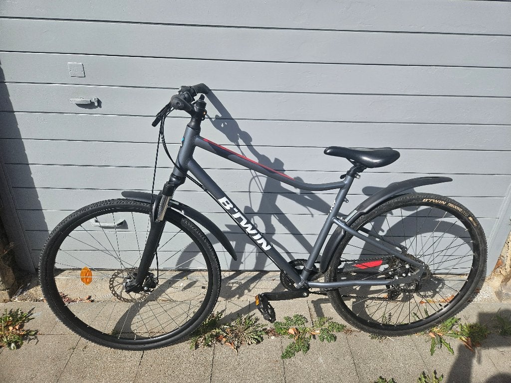 Vélo hybride Btwin Riverside 500, Vélos & Vélomoteurs, Autres marques, 10 à 15 vitesses, 49 à 53 cm, Comme neuf