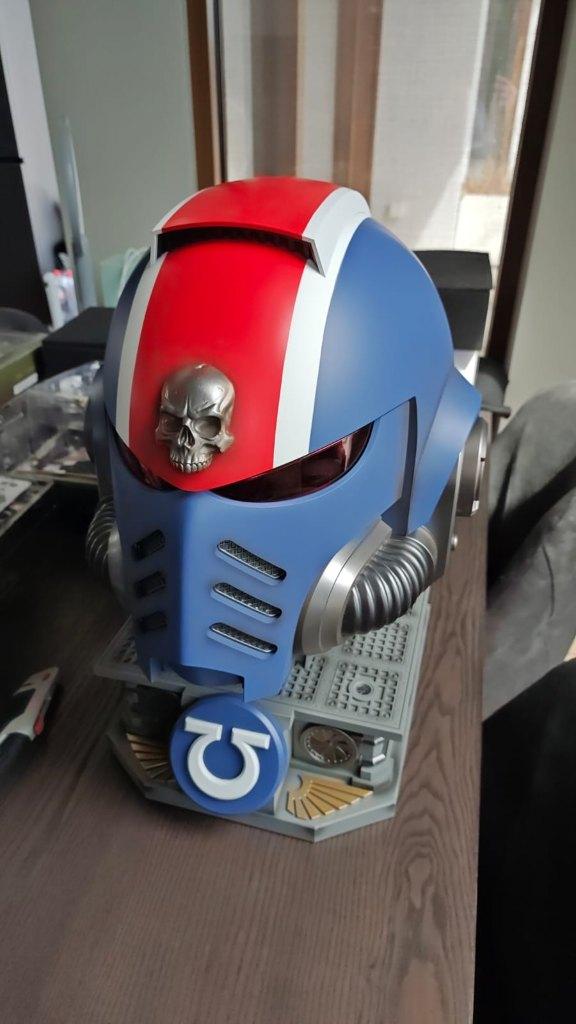 Warhammer 40K, Space Marine 2 Replica 1/1 Helm 44cm, Neuf, Peint, Enlèvement ou Envoi, Figurine(s)