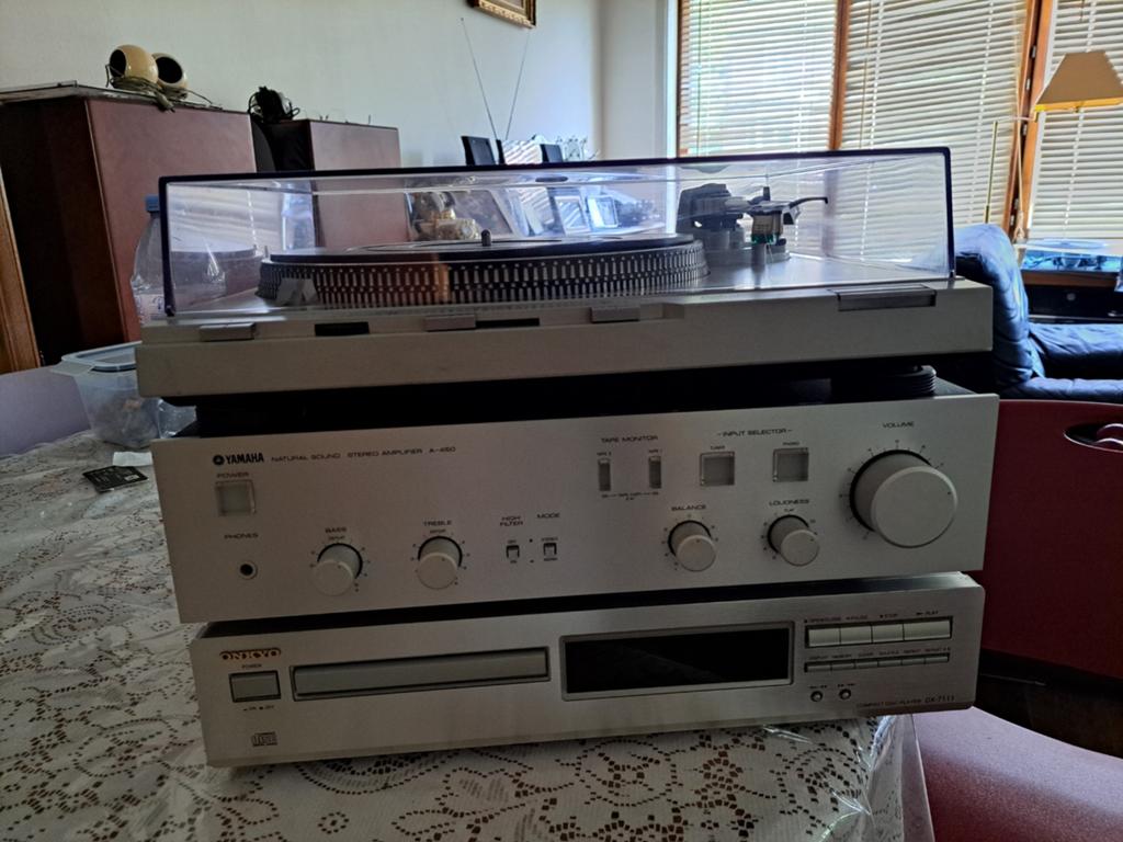 Chaîne hifi ampli, lecteur cd. Et platine technics direct dr, TV, Hi-fi & Vidéo, Enlèvement, Lecteur CD