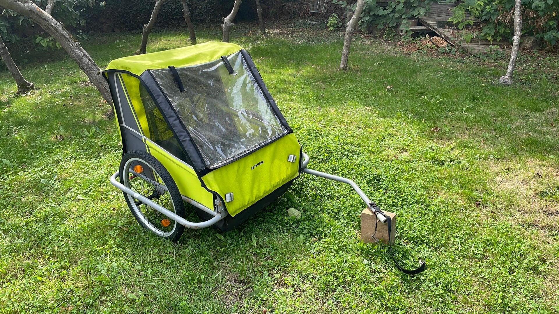 Remorque vélo BTWIN pour 2 enfants, 20 à 40 kg, Enlèvement, Utilisé, Remorque pour enfant