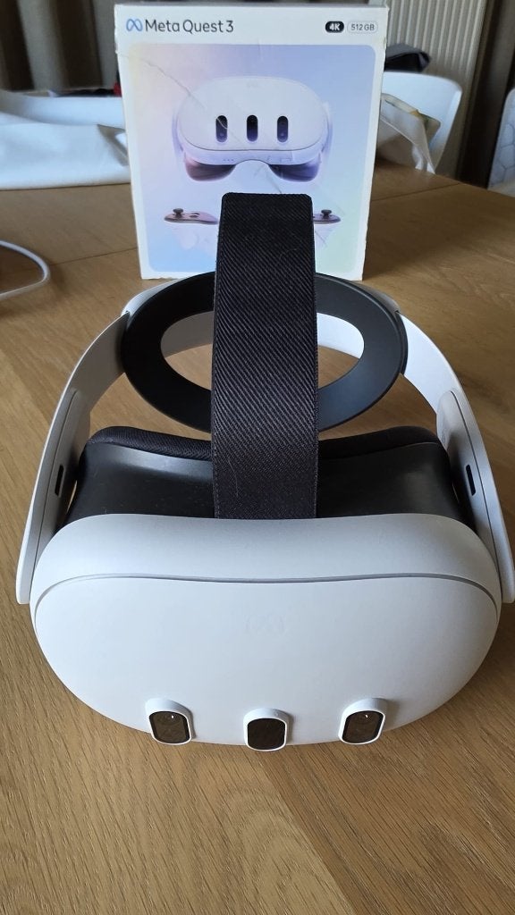 Meta Quest 3 512GB + Elite Strap + 5m PC VR Link Cable, Consoles de jeu & Jeux vidéo, Virtual Reality, Enlèvement, Comme neuf