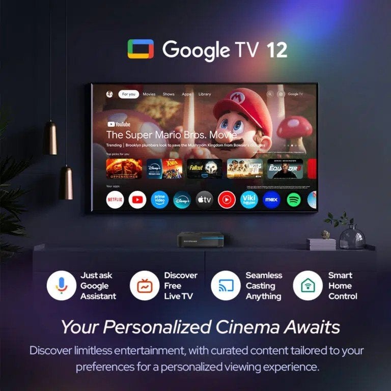 RockTek GX1 4K Google TV – Nieuw, Ophalen of Verzenden, Nieuw, HDMI, Minder dan 500 GB
