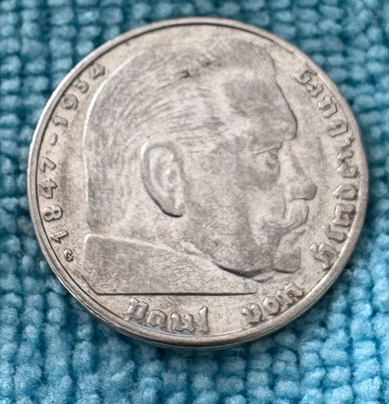 Zilveren Duitse 2 Mark 1939G, Ophalen of Verzenden