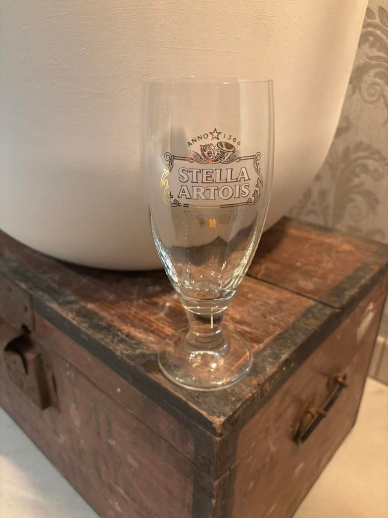 Oud stella artois glas, Huis en Inrichting, Ophalen of Verzenden, Zo goed als nieuw, Glas
