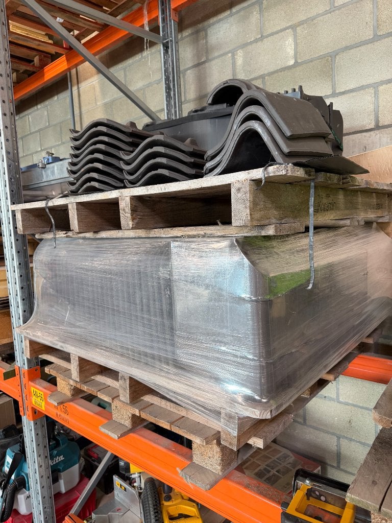 Koramic dakpan, Doe-het-zelf en Bouw, Ophalen, 10 tot 15 m², Steen of Klei, Blauw