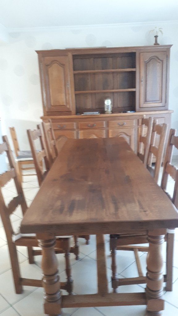 Salle a manger, Maison & Meubles, Salles à manger complètes, Enlèvement, Utilisé, Campagnard, 4 à 6 chaises