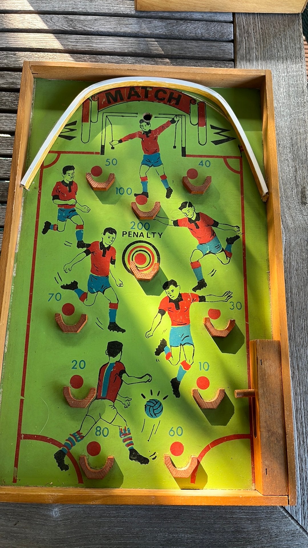 Oud houten knikkerspel” Match”, Enlèvement ou Envoi