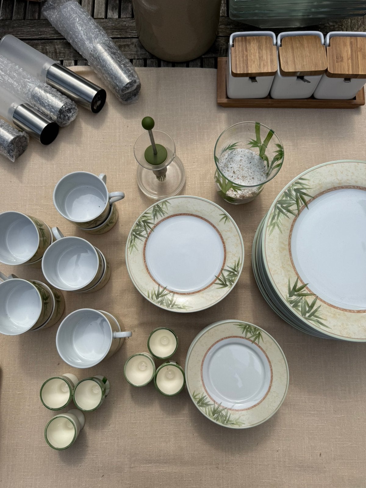 Buiten servies Bamboo, Antiek en Kunst, Ophalen