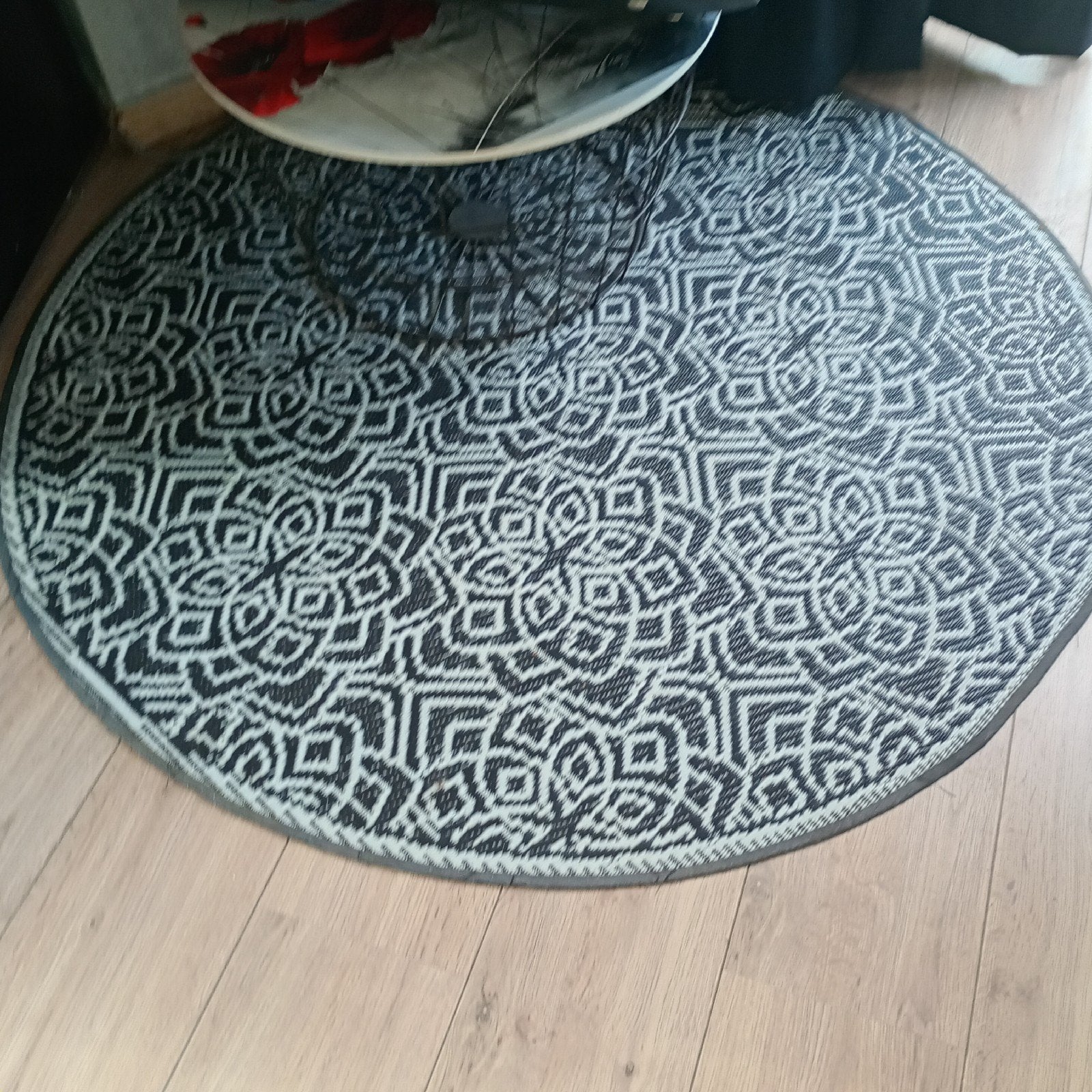 Rond vloerkleed in kunststof diam 120cm, Ophalen, Rond