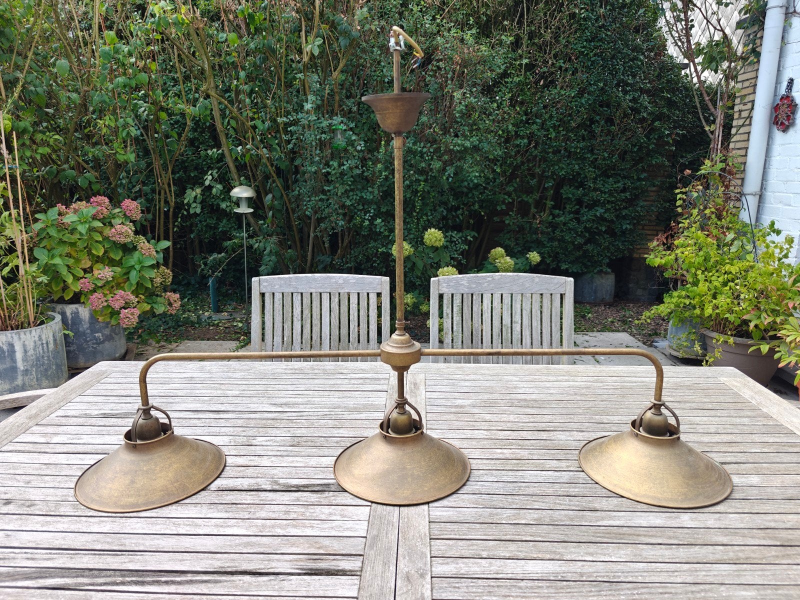 koperkleurige hanglamp, Ophalen, Zo goed als nieuw, Metaal, E27 (groot)