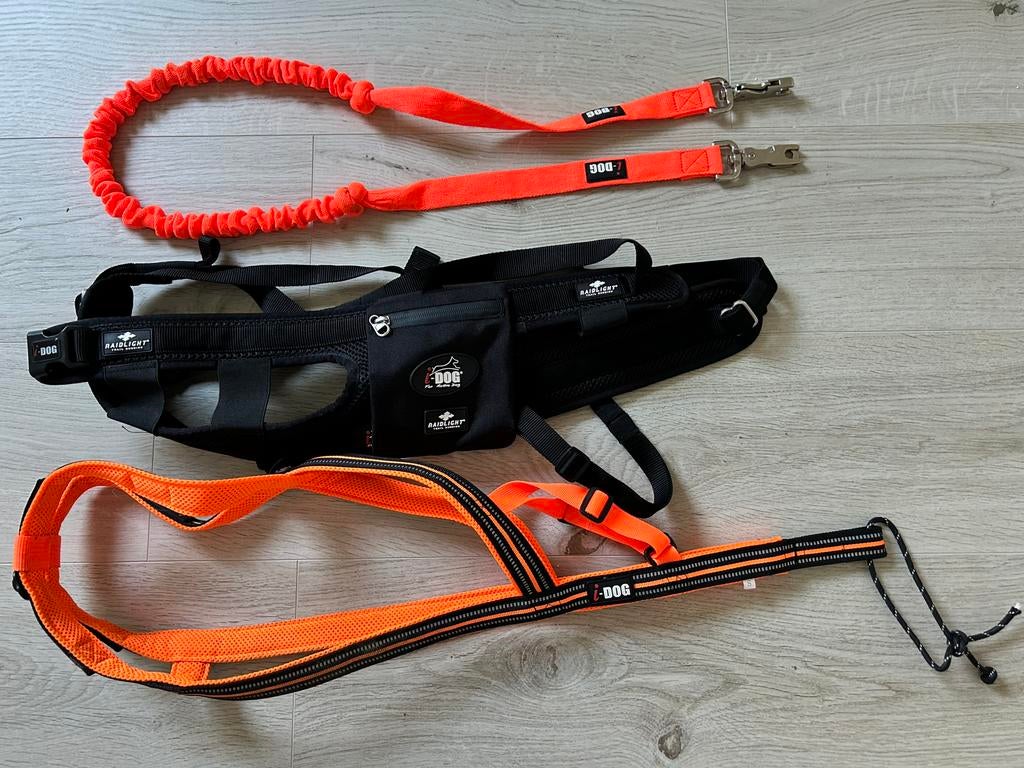 Canicross tuig, harnas en treklijn, Ophalen of Verzenden, Zo goed als nieuw, Hondenriem-accessoire