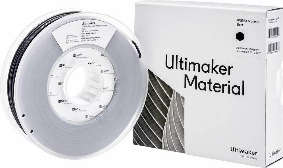4x Ultimaker TPU 95A zwart 2.85mm 750g – nieuw in verpakking, Computers en Software, 3D-printerbenodigheden, Ophalen of Verzenden