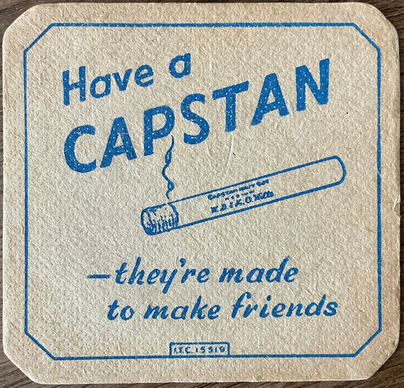 Vieux tapis à cigarettes et à bière CAPSTAN, Enlèvement ou Envoi, Comme neuf, Autres types