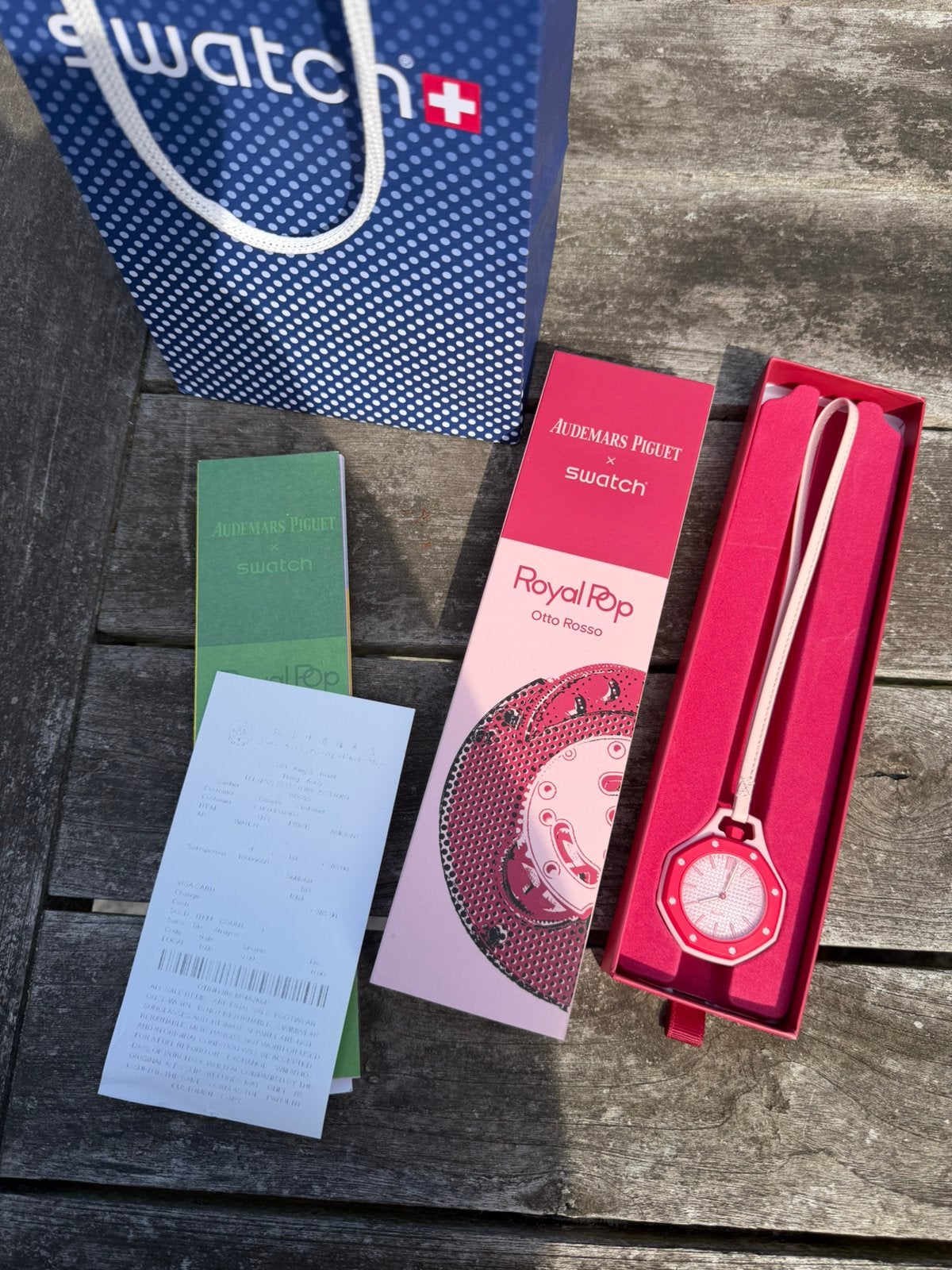 AP x SWATCH, Handtassen en Accessoires, Horloges | Heren, Ophalen, Nieuw, Kunststof, Zakhorloge
