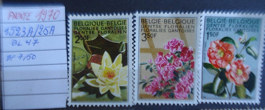 Belgique  **/mnh  1523/25A, Timbres & Monnaies, Timbres | Europe | Belgique, Non oblitéré, Sans enveloppe, Gomme originale, Envoi