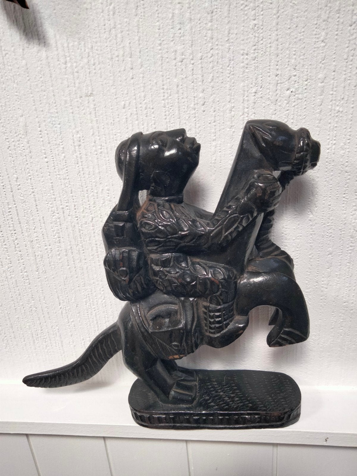 Krijger te paard.West Afrika., Enlèvement ou Envoi, Bois