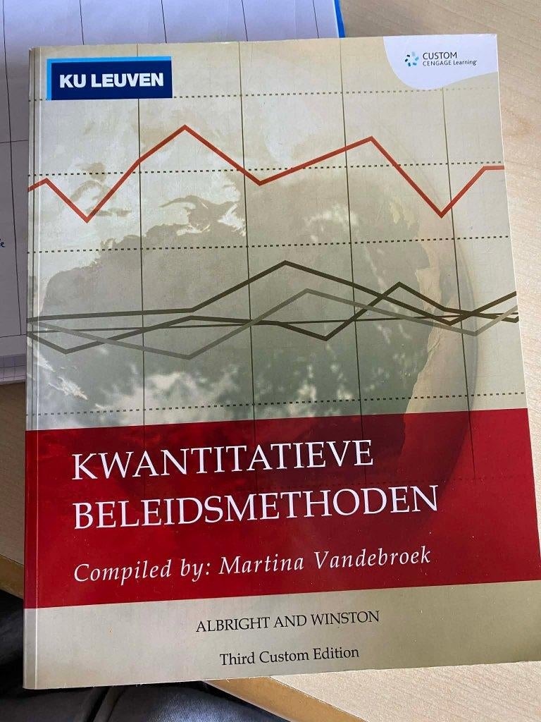 Kwantitatieve beleidsmethoden - Martina Vandebroek, Ophalen, Nieuw
