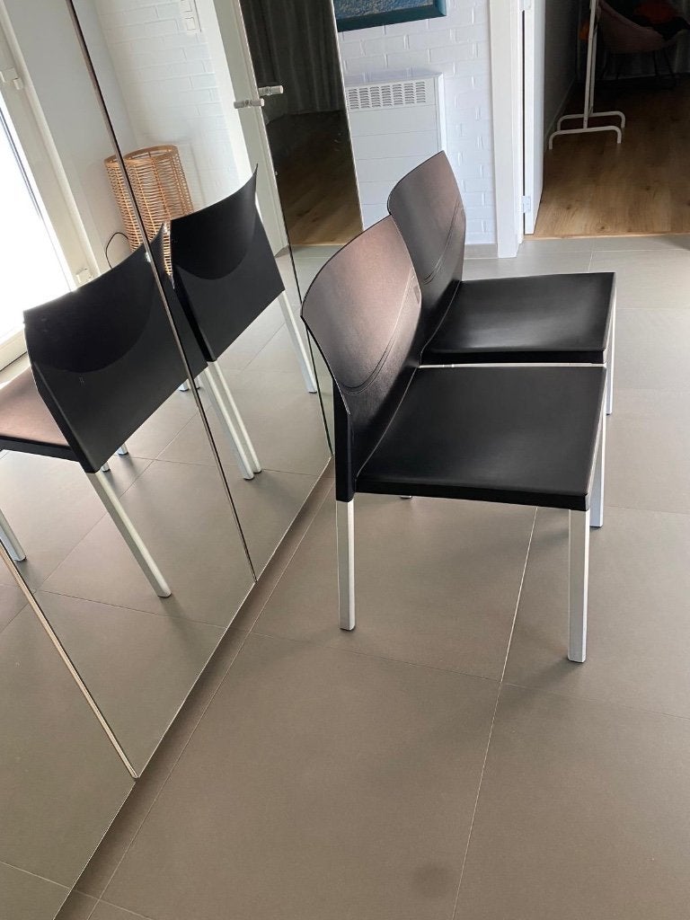 10 zwarte stoelen, Enlèvement, Utilisé, Noir, Cinq, Six Chaises ou plus