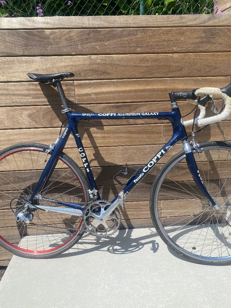 Koersfiets Fausto Coppi (met Dura-Ace), 28 inch, Gebruikt, Velgrem, 15 tot 20 versnellingen