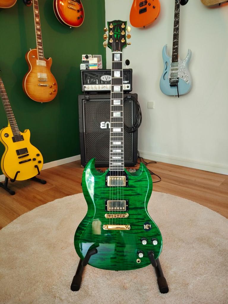 Gibson SG Custom Shop Green Widow (Limited Edition), Ophalen of Verzenden, Zo goed als nieuw, Solid body, Gibson
