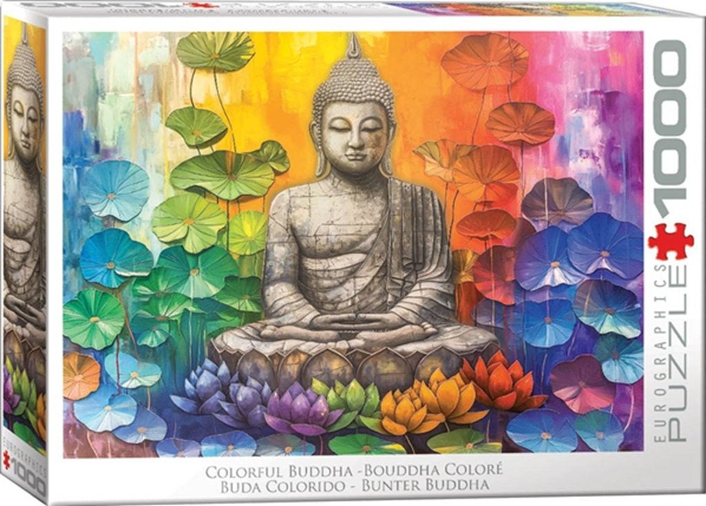 Puzzel kleurrijke Boeddha, Verzenden, 500 t/m 1500 stukjes, Zo goed als nieuw, Legpuzzel