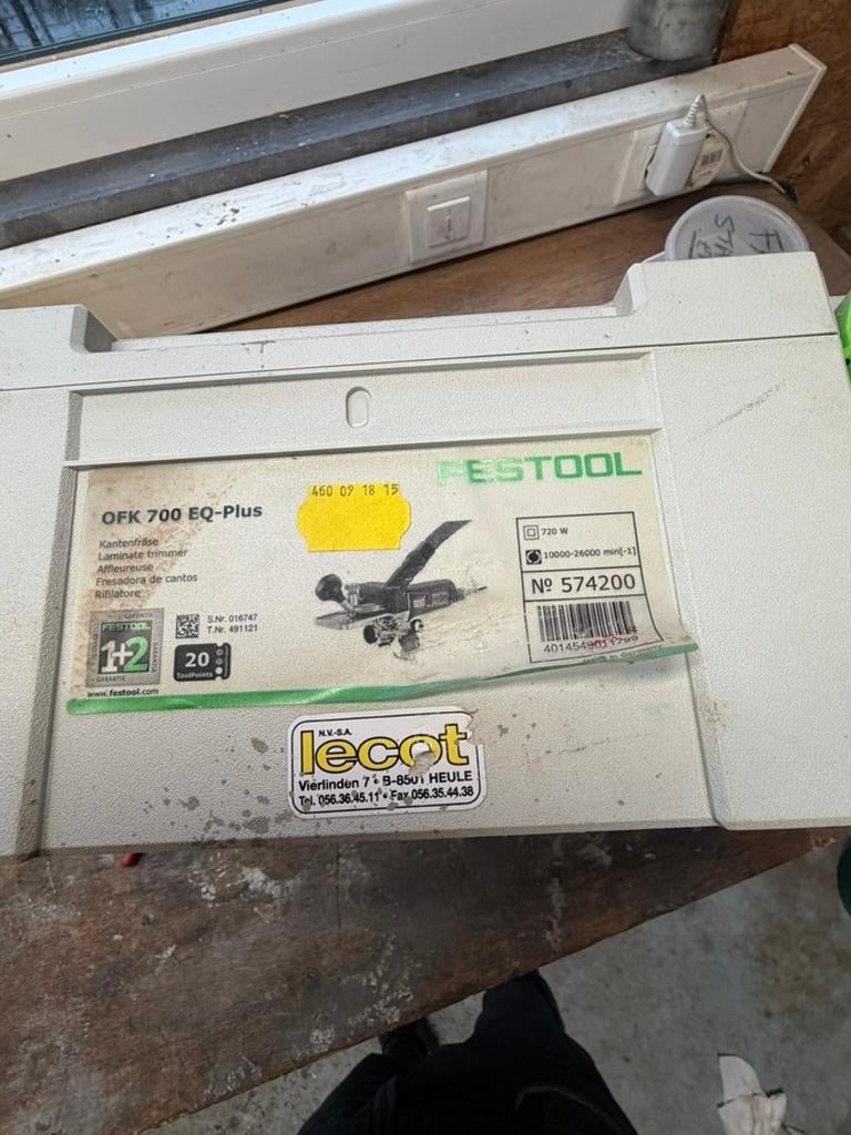festool kantenfrees OFK700 EA Plus, Bricolage & Construction, Outillage | Fraiseuses, Comme neuf, Enlèvement, Festool, Électrique