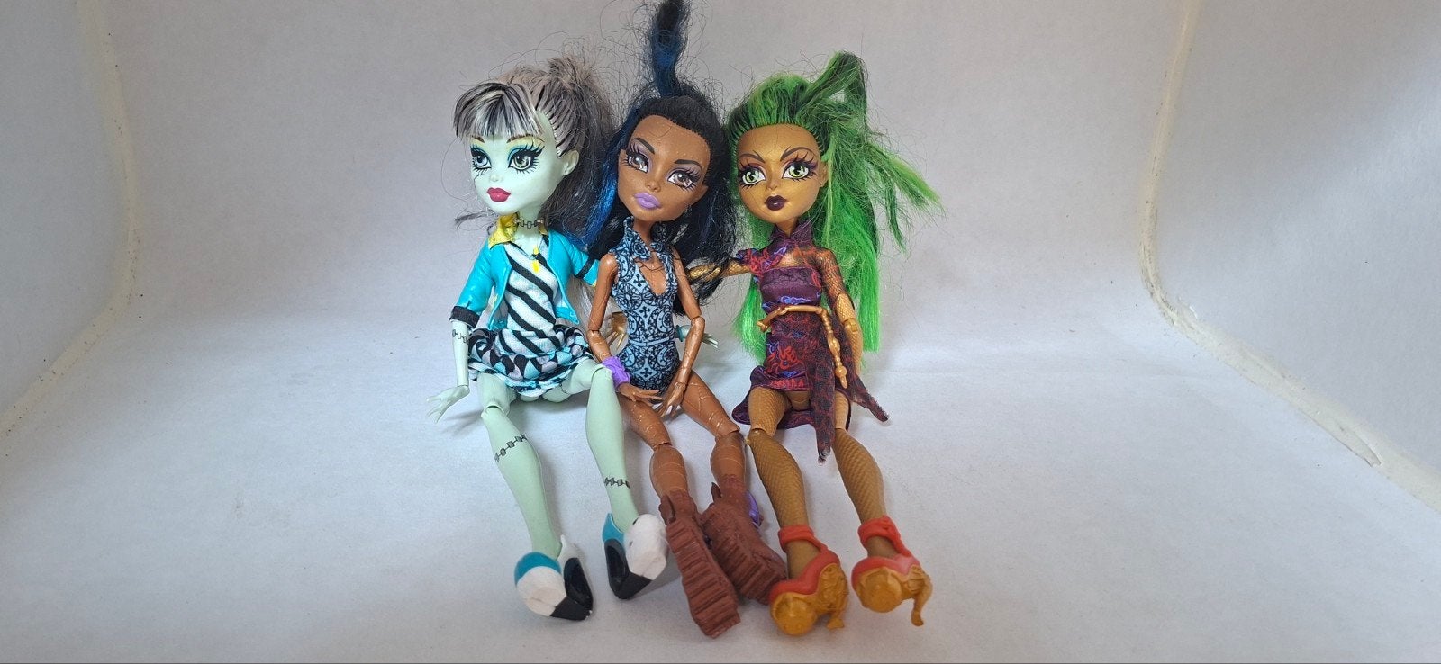 Set van 3 Originele Monster High Poppen (Mattel), Ophalen of Verzenden, Gebruikt, Barbie