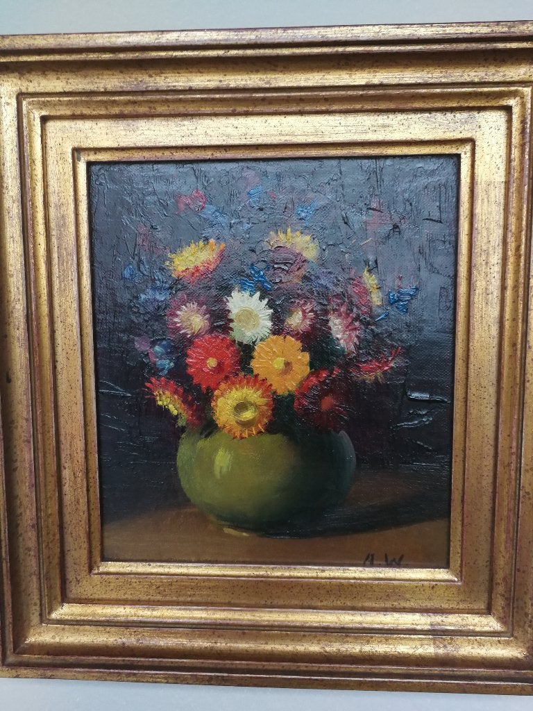 Schilderij olieverf, Alfons Waterschoot, ingelijst., Ophalen, Gesigneerd, Olieverf