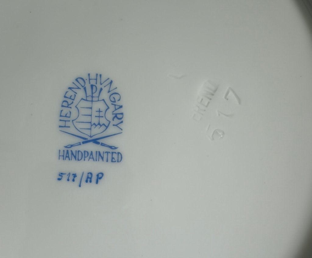 Vintage 5 Herend porseleinen dessertborden AP 517, Ophalen of Verzenden