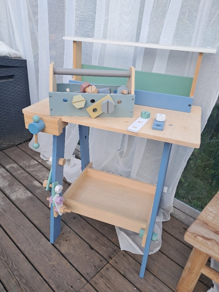 Houten werkbank kinderen, Kinderen en Baby's, Speelgoed | Speeltafels, Ophalen, Nieuw