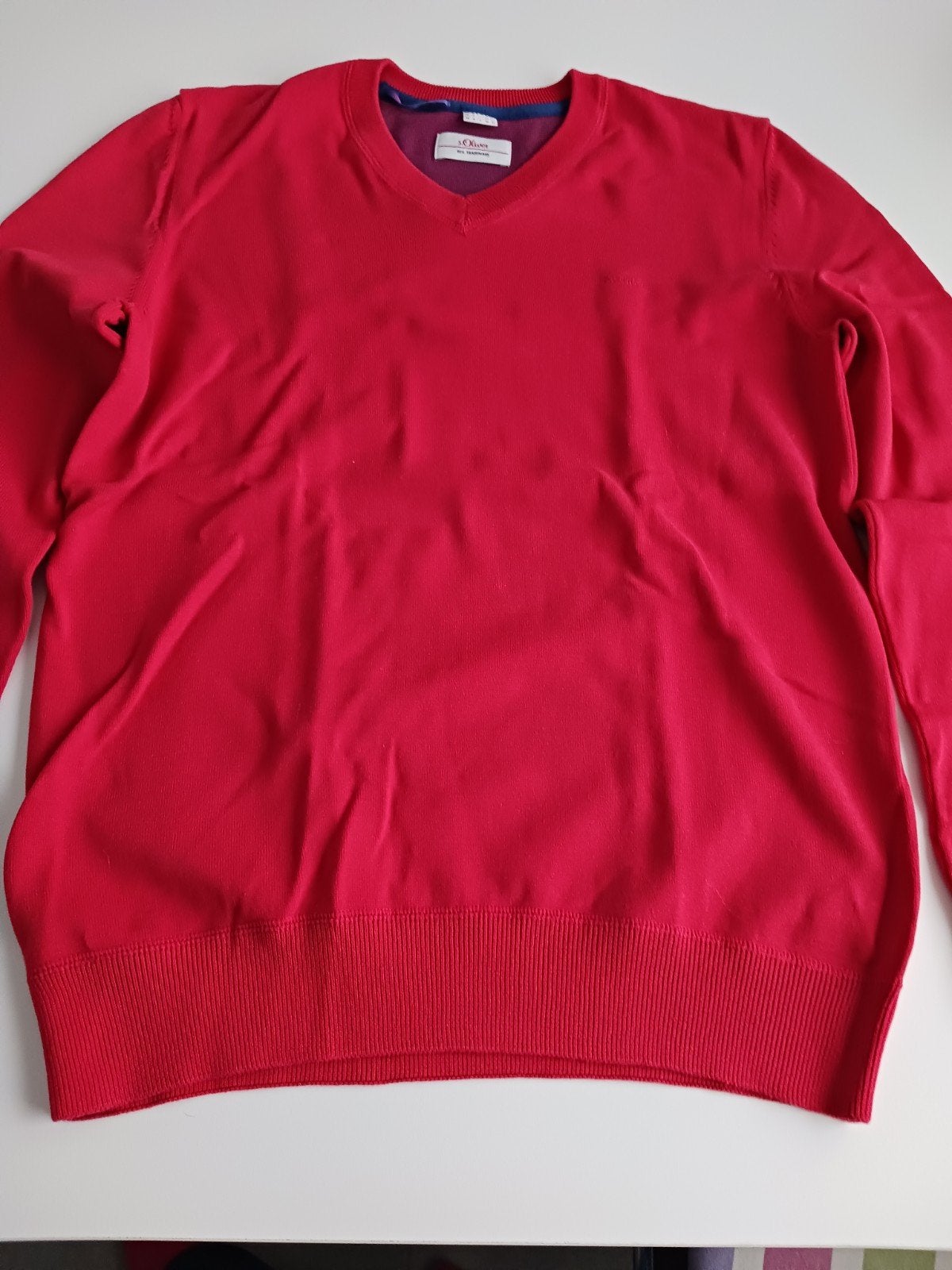 Rode trui merk S Oliver net als nieuw te koop.Maat M, Kleding | Heren, Ophalen, Zo goed als nieuw, Maat 48/50 (M), S Oliver