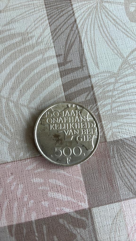 Belgie 500F 150 jaar onafhankelijkheid van belgie, Postzegels en Munten, Ophalen