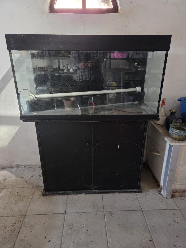 aquarium met kast, Dieren en Toebehoren, Ophalen, Gebruikt