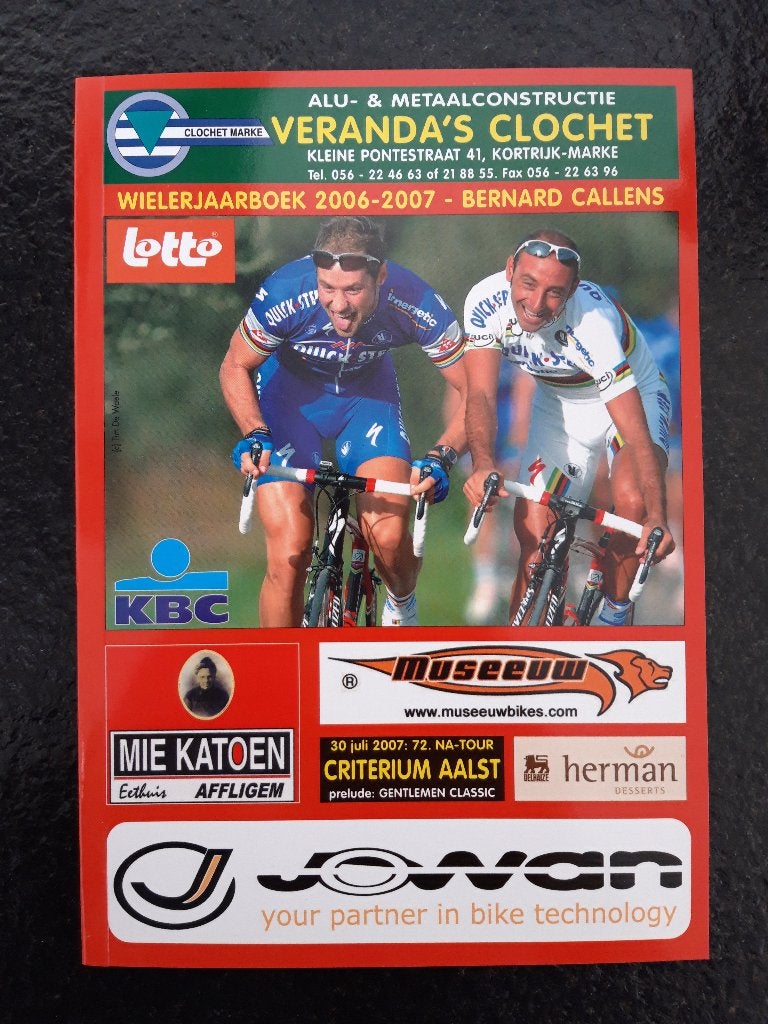 Annuaire du cyclisme 2006-2007 (couverture Boonen et Bettini, Livres, Livres de sport, Neuf, Envoi, Bernard Callens, Course à pied et Cyclisme