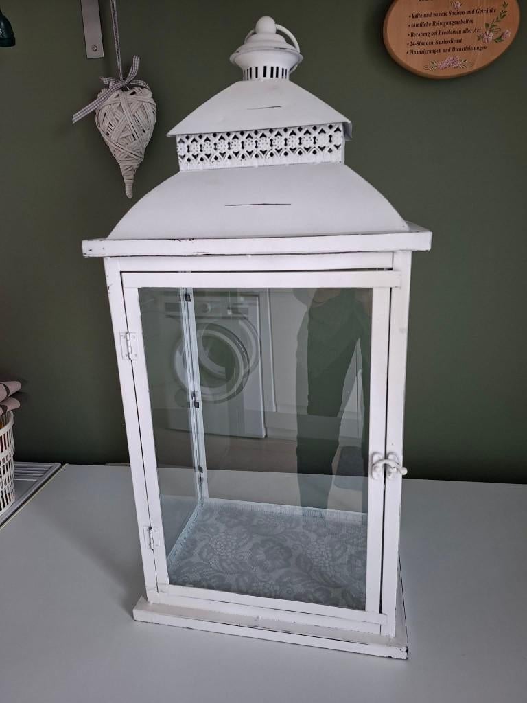 Groot windlicht / lantaarn / kaarsenhouder / vitrine, Ophalen, Zo goed als nieuw