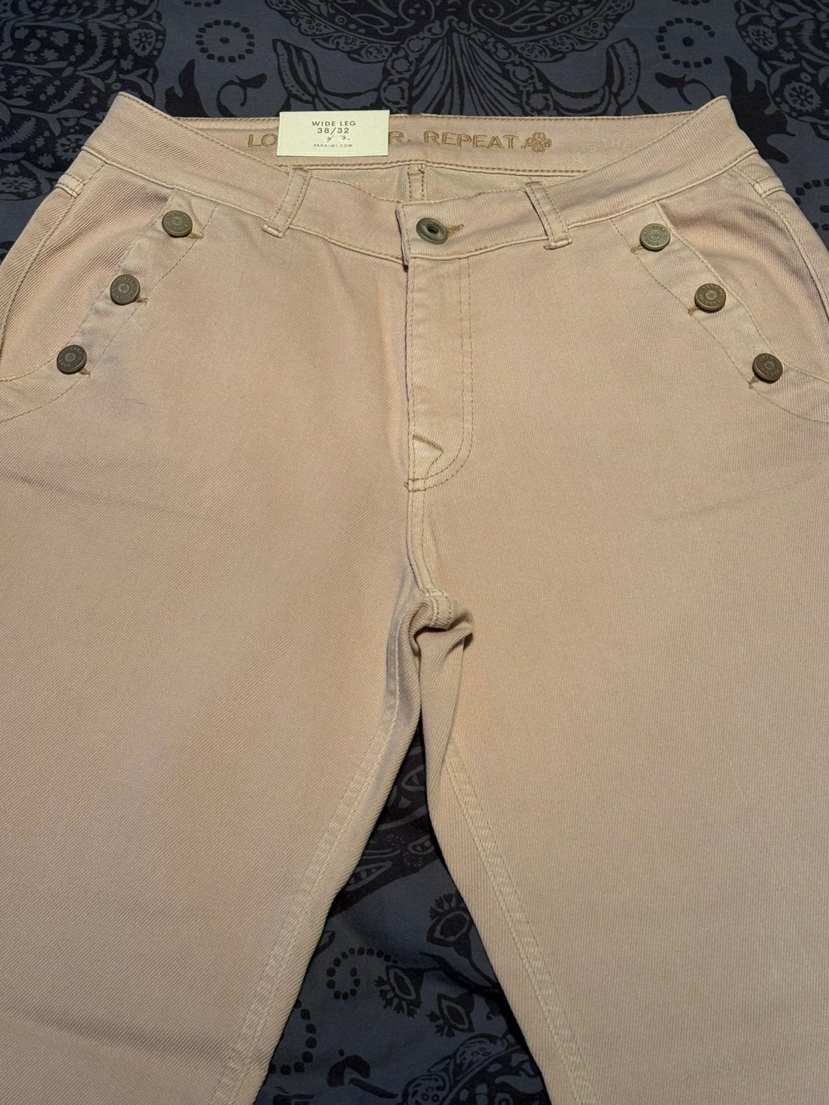 Nieuwe beige/lichtroze broek van Para Mi (W38)., Kleding | Dames, Maat 38/40 (M), Beige, Nieuw, Ophalen of Verzenden